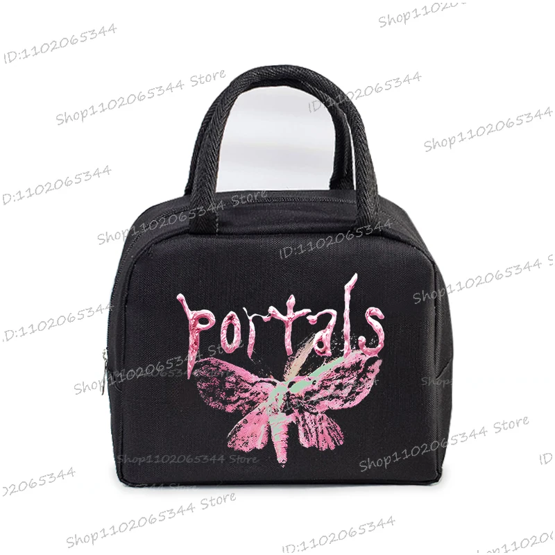 Melanie Martinez Y2K Print Portable Lunch Bags Women Men Thermal Insulation Lunch Box Storage Bag Music Album Bento Lunch Bag