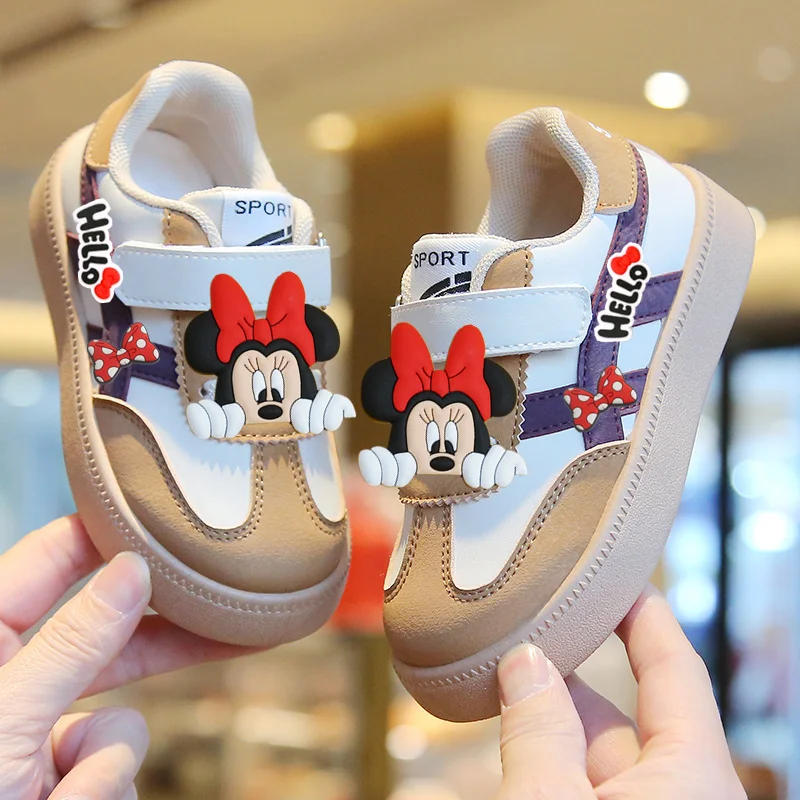 

Spring and Autumn Casual Shoes Mickey Mouse Kids Running Board Shoes Disney Girls Soft Sole Baby Toddler Shoes Boys Sneakers