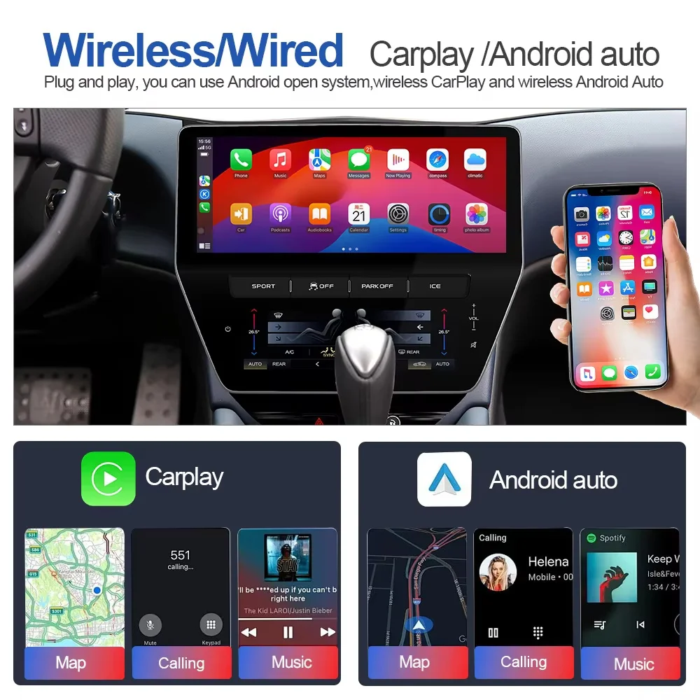 22 inch Android 13 For Maserati Gt 2007-2015 Car Radio Multimedia Video Player Auto Air Conditioning Panel Carplay Screen GPS