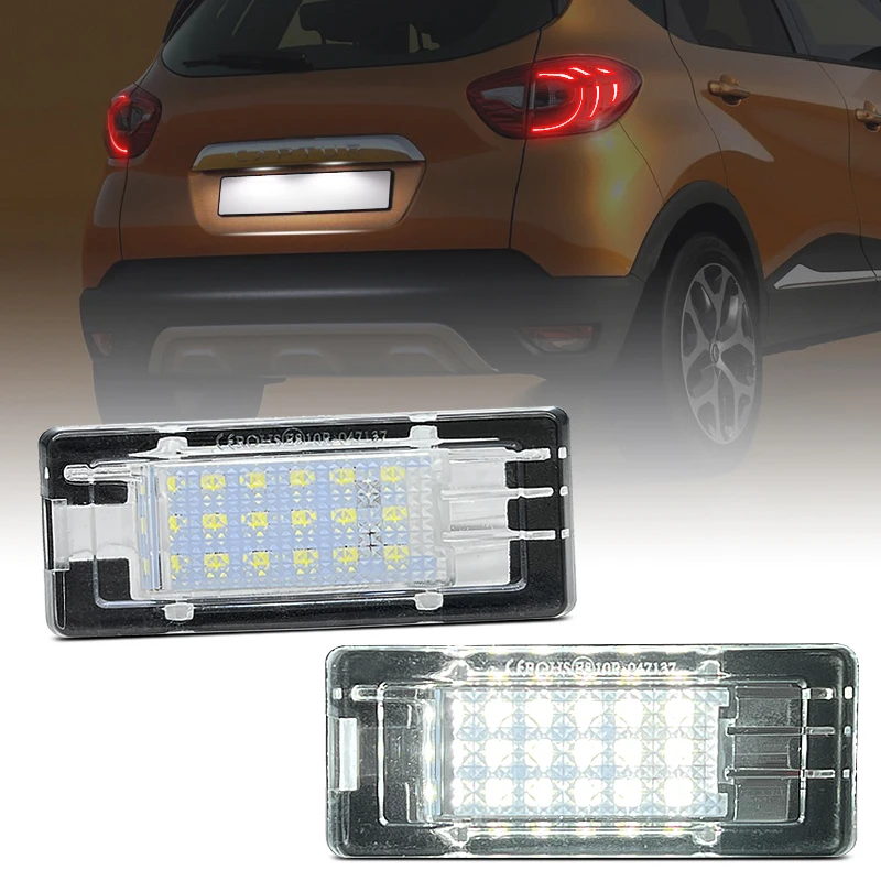 

2 шт. для Renault Captur Kaptur Espace Fluence Scenic Latitude Laguna Modus Zoe белый светодиодный светильник номерного знака