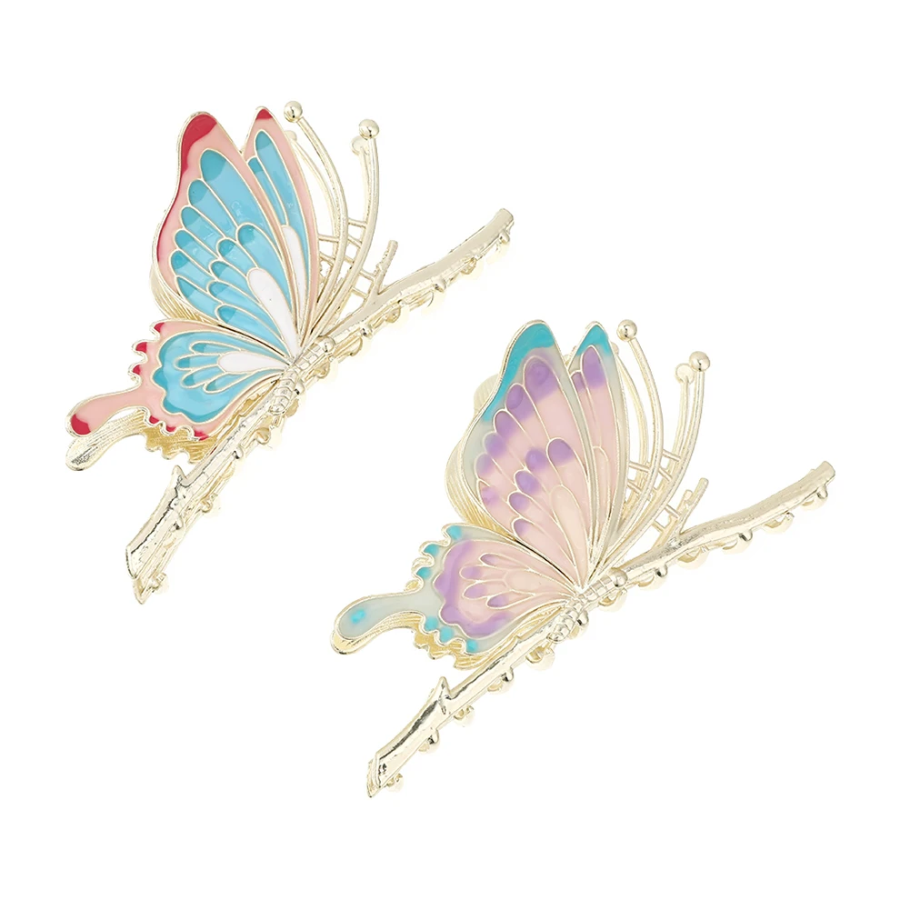 Fashion Butterfly Hair Clip Geometric Hair Claw Grab Metal Hair Accessories For Women Trendy Headwear