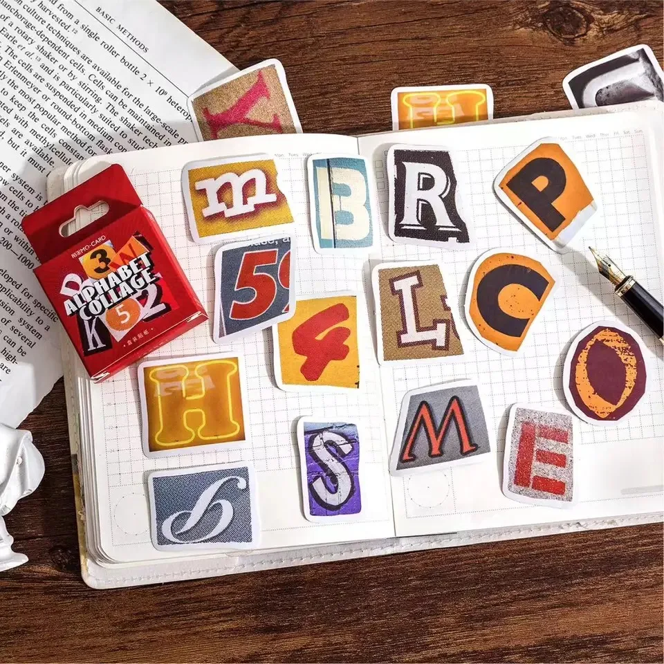 Retro Letters Kleurrijke Engelse brief Stickers DIY Student Briefpapier Notebook Dagboek Journal Sticker Voor Scrapbooking Planners