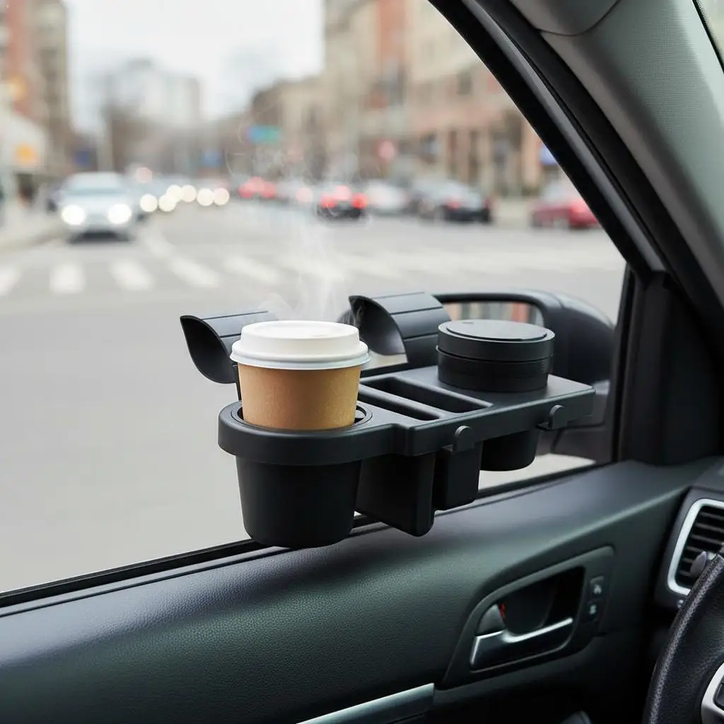 

Универсальный автомобильный держатель для стаканов, подвесной держатель для окна или двери, подставка для бутылок с напитками, многофункциональный органайзер для хранения в автомобиле.