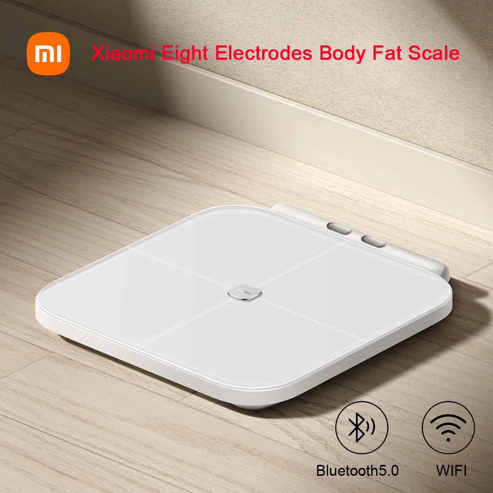 Original Xiaomi Eight Electrodes Body Fat Scale Dual Band Heart Rate Detection WiFi Bluetooth 5.0 Remote Control 150KG Max