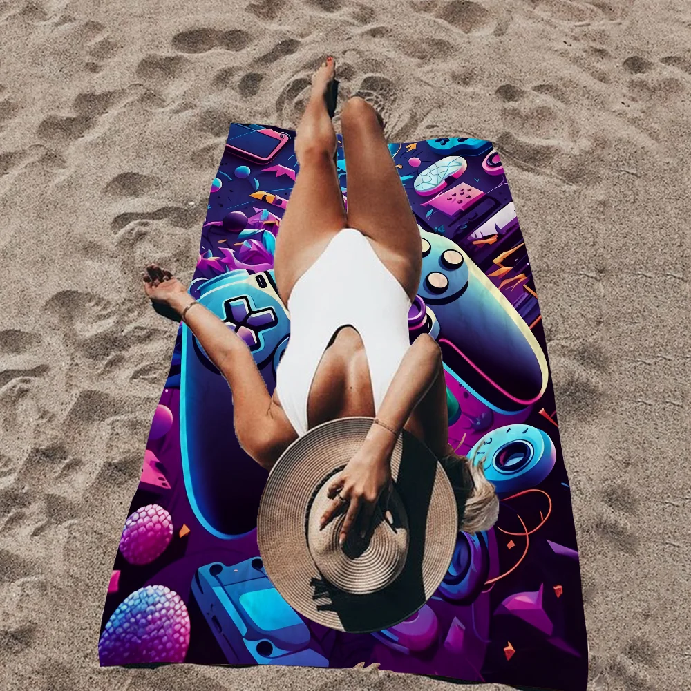 

Cool Game Paint Microfiber Beach Towel Absorbent Quick Dry Soft Yoga Swimming Resort Mountain Climbing Towel
