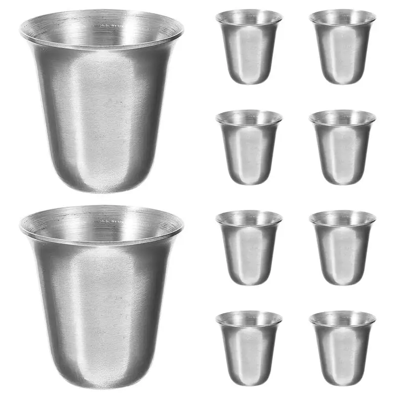 

10pcs Vintage Chalice Goblet Royal Wine Cups 304 Stainless Steel Holy Communion Cup Holy Tableware Stackable Holy Communion Tray