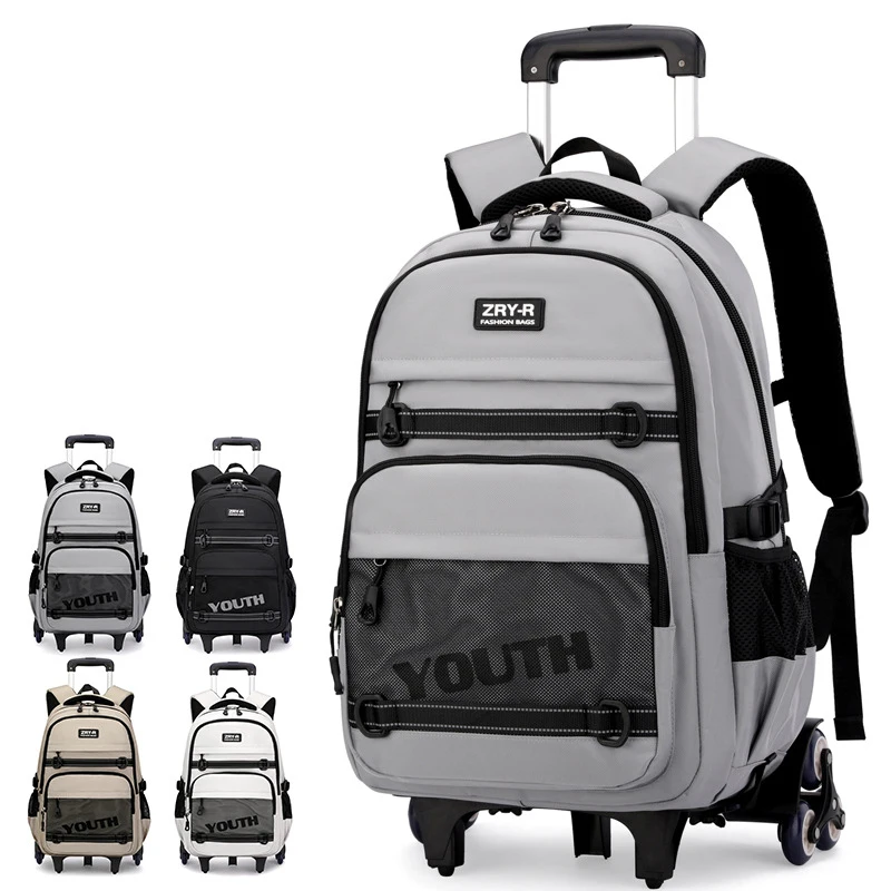 Rolling Backpack for Boys Back pack with Wheels Trolley School Bag for Teens Elementary Wheeled Bagpack Mochilas Escolares