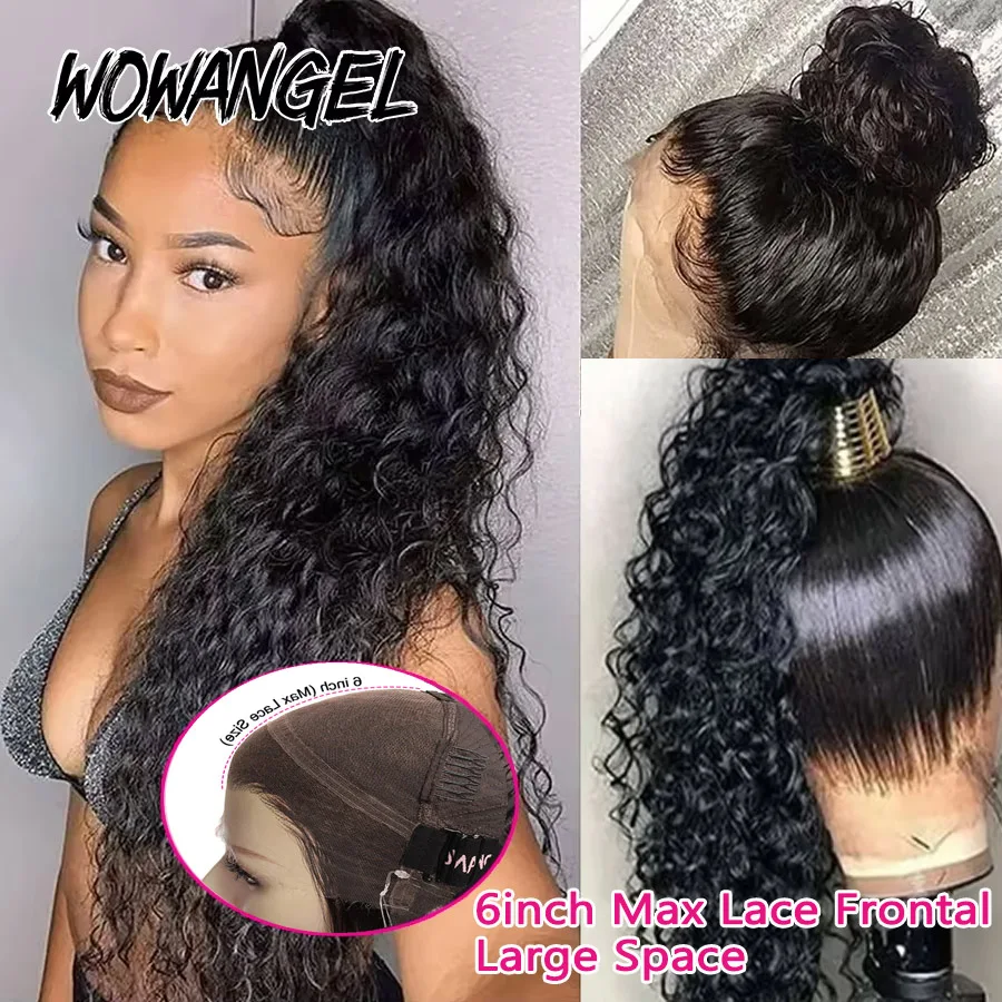 30in invisi cordão 360 hd frente do laço onda de água peruca sem cola perucas de cabelo humano completo do laço alça escondida remy cabelo brasileiro