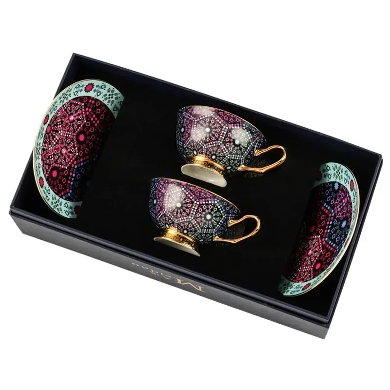 

Tea set cup light luxury high-end exquisite European high-value bone china