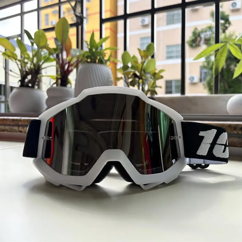 Unisex MX Riding Goggles UV400 Sand‑Dust Barrier Helmet‑Friendly Elastic Headband for Enduro Snow‑Terrain Sports