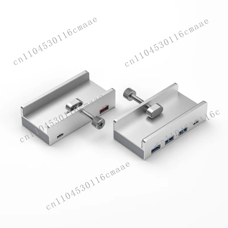 New Aluminum Alloy Snap-on Splitter USB3.0 Docking Station Desk Hub Universal Adjustable Stainless Steel Grill