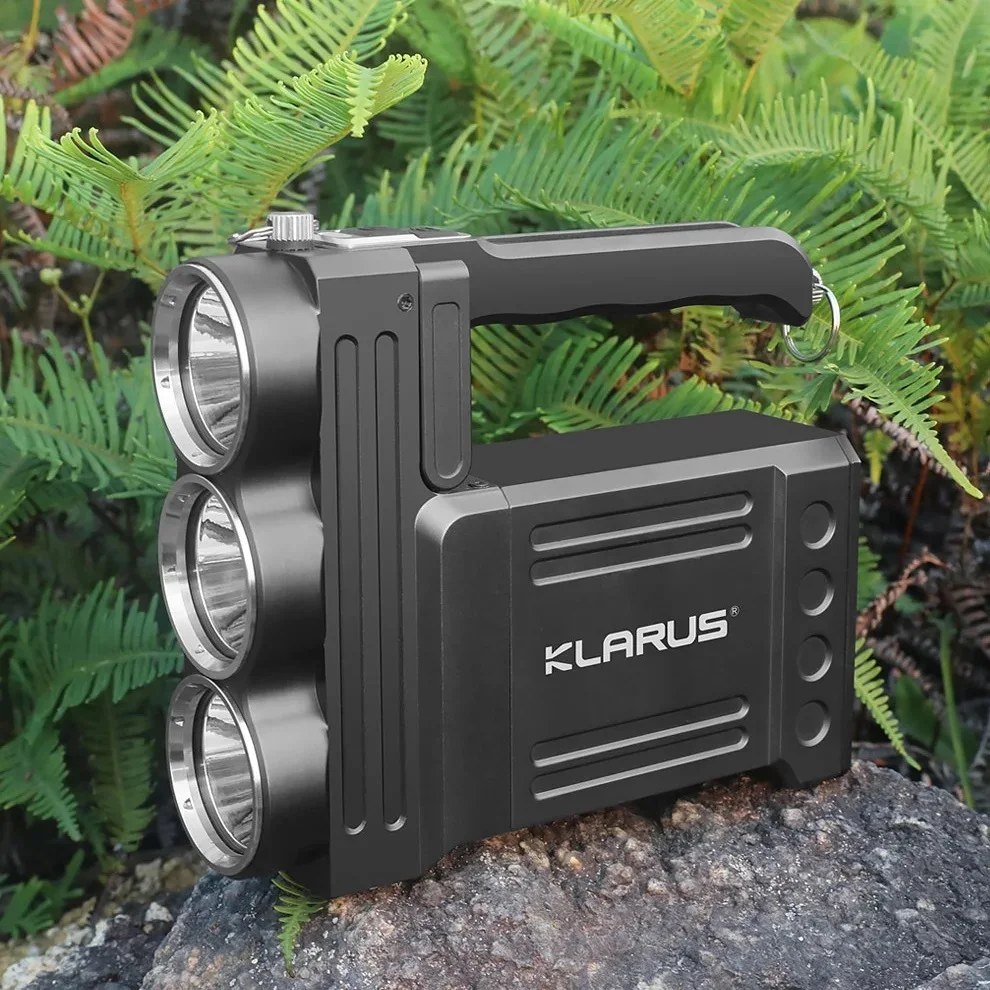 KLARUS RS80GT LED Flashlight 3*XHP70.2 10000LM Rechargeable Portable Lighting with 6*18650 Battery for Self Defense Camping