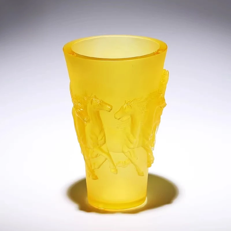 Sternzeichen-Maskottchen, antikes glasiertes Pferdevase-Ornament