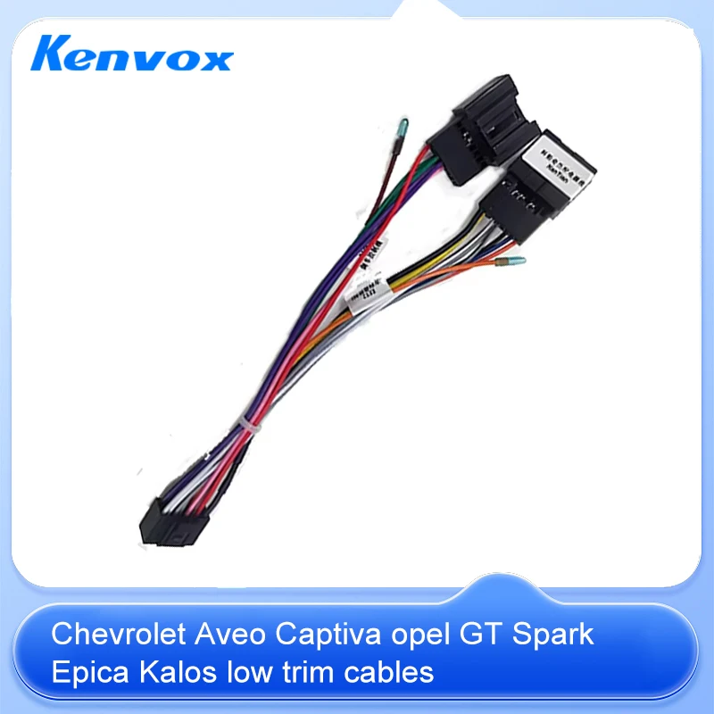 Android Car radio stereo power Wire Harness 2 DIN 1 9PIN For Chevrolet Aveo Captiva opel GT Spark Epica Kalos low trim cables