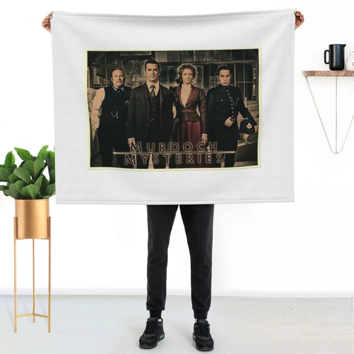 Murdoch Mysteries Dramatic Print Throw Blanket Flannel For Sofa Thin Single valentine gift ideas Decorative Throw Blankets