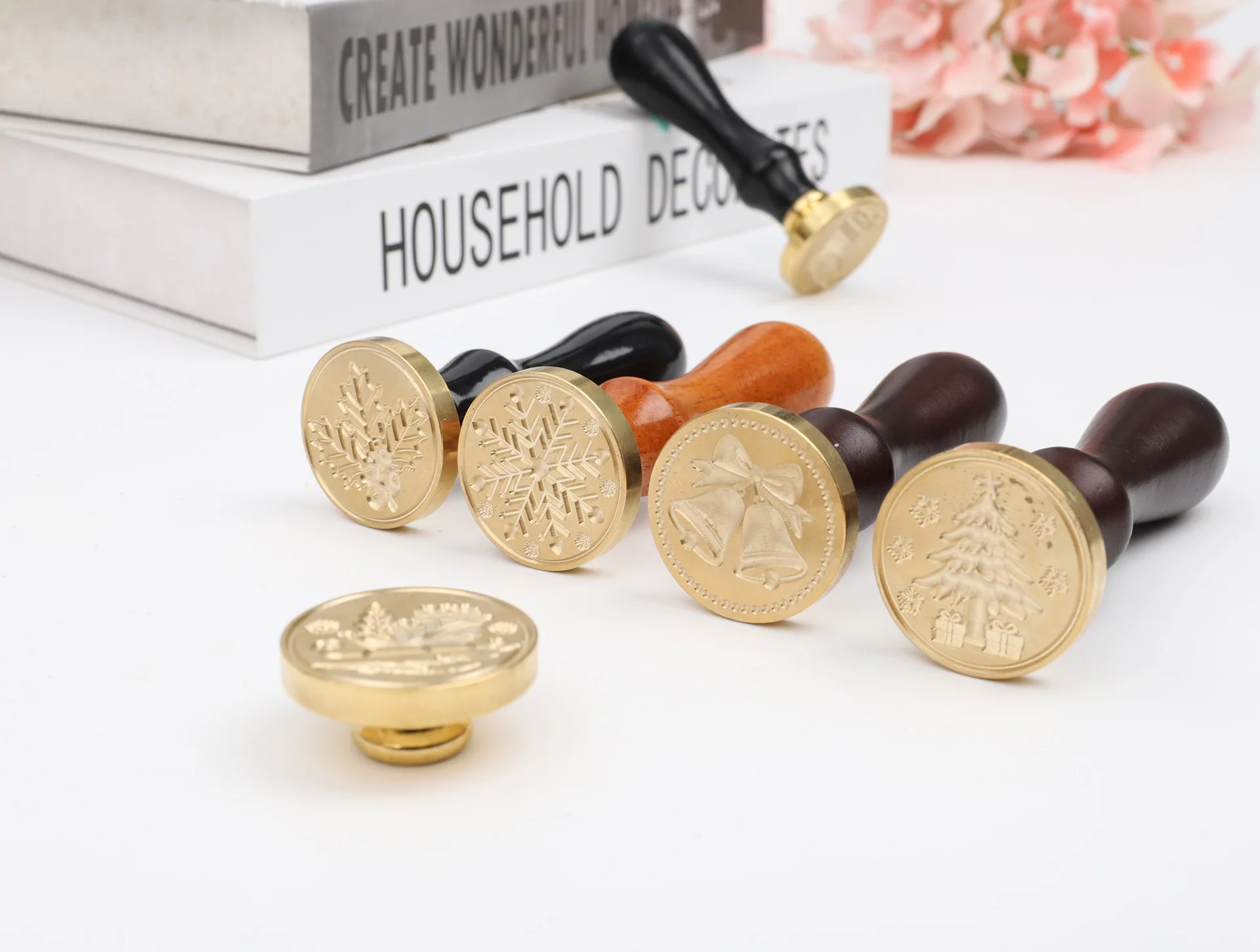 

С Рождеством снежинка олень печать восковые штампы медь латунь для DIY Скрапбукинг сургуч уплотнительный штамп украшение конверта