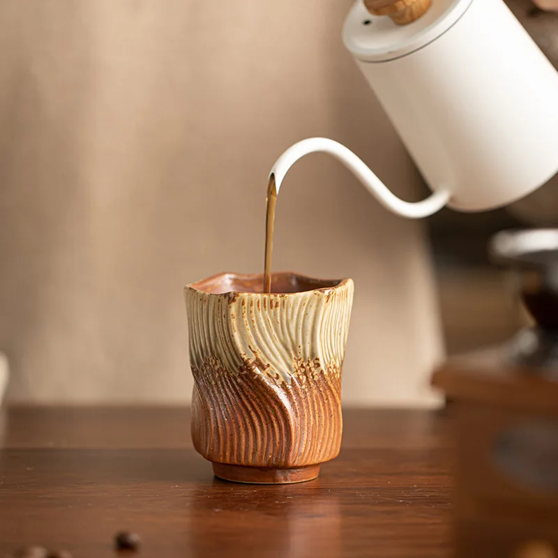 Japanese Kiln Change Thread Master Cup Cross-border Ceramic Teacup Light Luxury Retro Personal Single Cup Espresso Coffee Cups