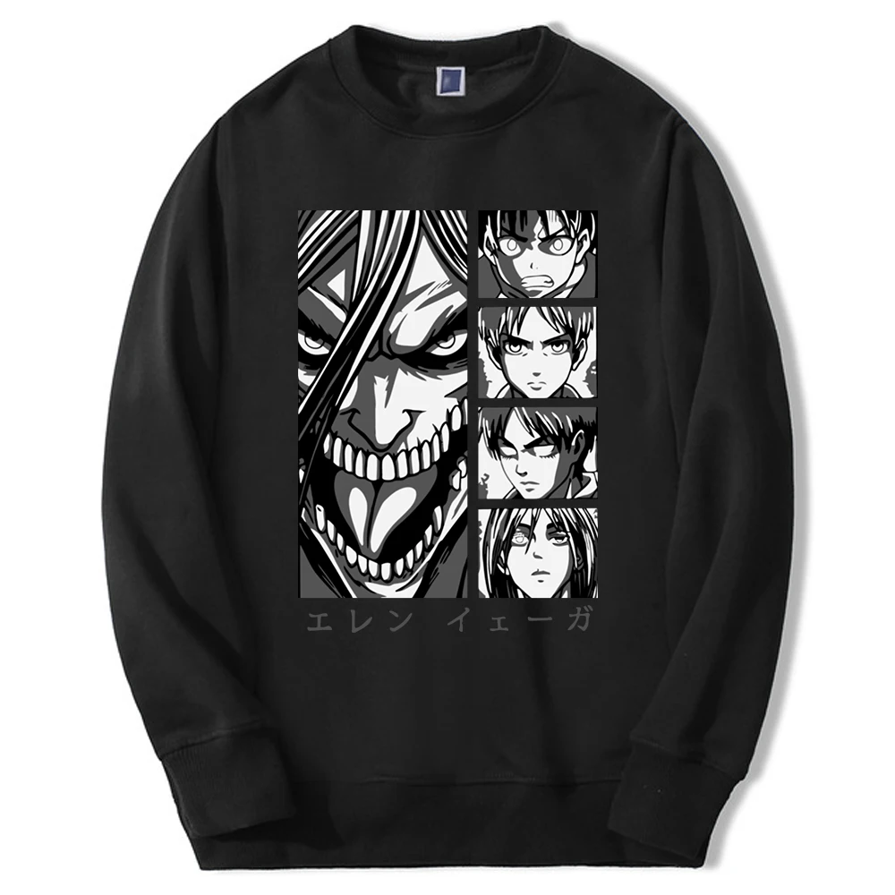 

Attack On Titan Japan Mangas Anime Crewneck Sweatshirts Men Levi Ackerman Hoodies Harajuku Crewneck Loose Hoody Sportswear