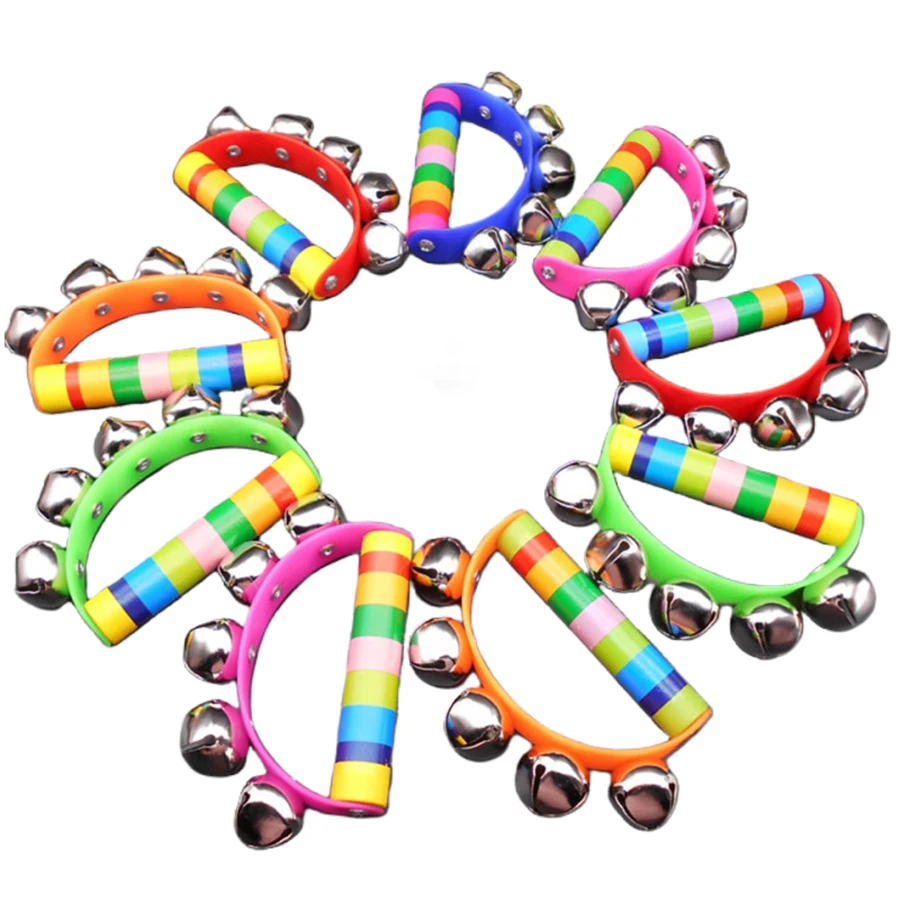 5 Colors Available Half Round Hand Ringing Bell Creative Education Toys Classic Musical Performance Instruments Gift for Kids