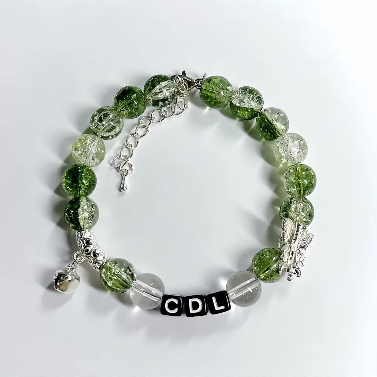 Chen Duling's color matching bracelet, small bell, with the same letters around it, bracelet,fan,best friend,friend support gift - view 2