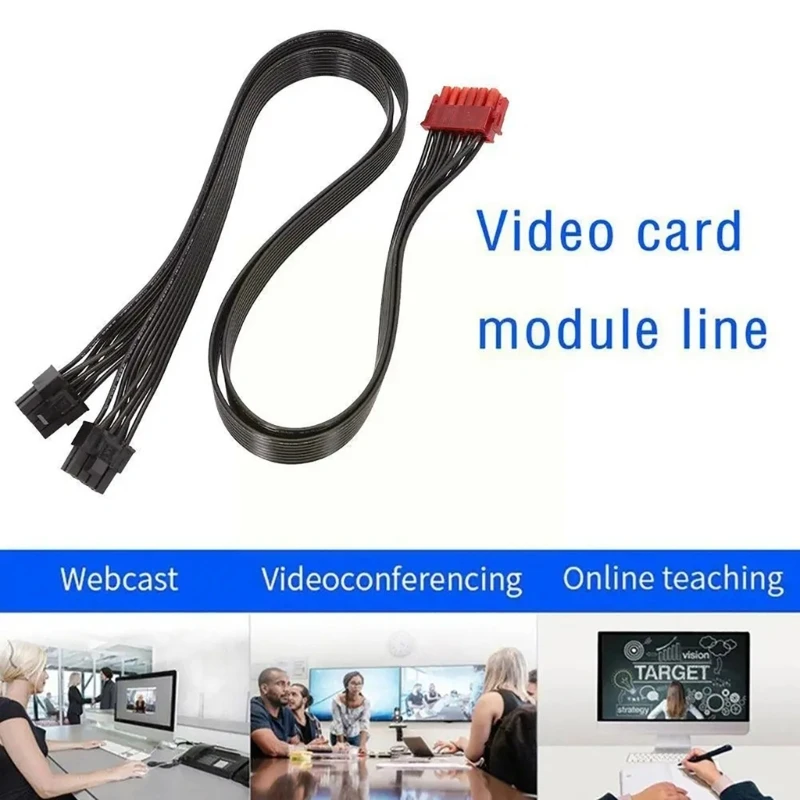 Video Card GPU Power Supply Adapter Cable 18AWG 12Pin to Two PCIE 8Pin Graphics Card Connector for Enermax modular Dropship