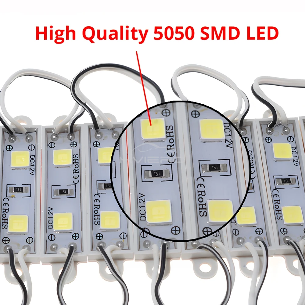 20Pcs 5054 2LED Modules Mini Led DC 12V Waterproof Backlight For Advertisement Edge Design White Warm Atmospheres TV Advertising