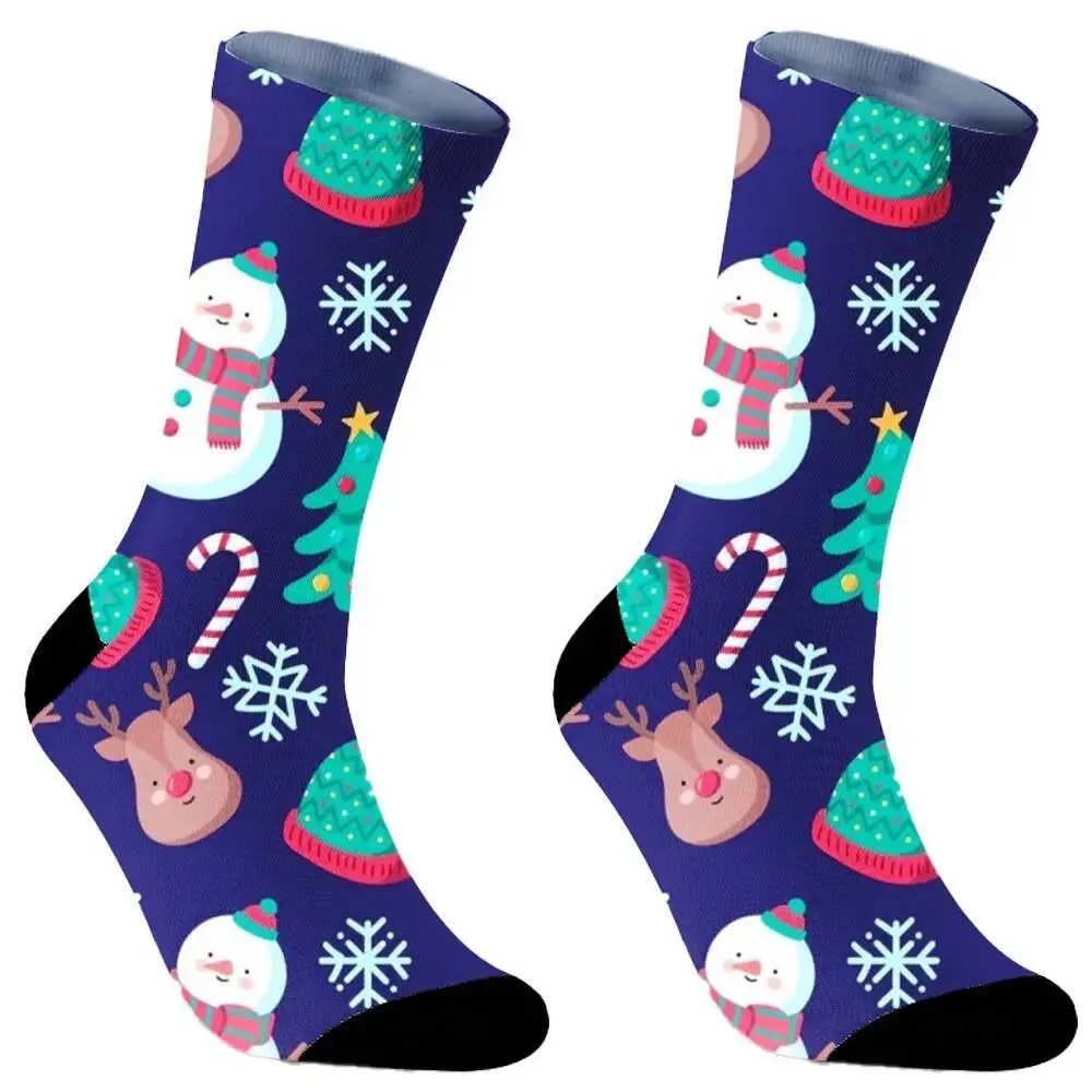 

Новинка 2024, мужские и женские носки для влюбленных, Рождества, Хэллоуина, празднования Санта-Лося, подарок для вечеринки, печенья, снега, забавные хлопковые носки