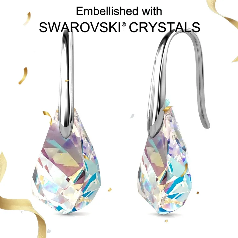 

Daisini серьги-подвески из стерлингового серебра 925 пробы с каплями воды, украшенные кристаллами Сваровски для женщин, модные блестящие украшения