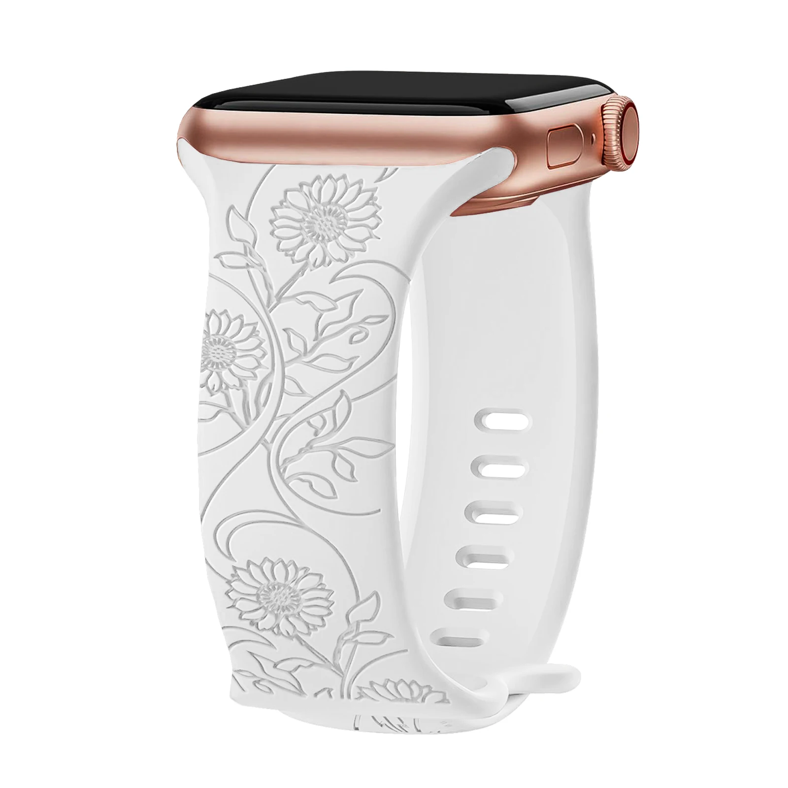 Gravierte Armbänder für Apple Watch Band 10 46 mm 42 mm 40 mm 44 mm 45 mm Blumenarmband Correa iwatch Serie 11 9 8 7 6 Ultra 2 3 49 mm – Detail 4