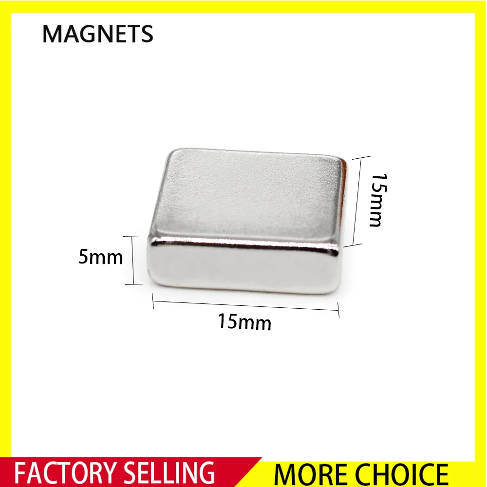 

2/5/10/20/30/50PCS 15x15x5 mm Block Strong Powerful Magnets N35 Rectangular Rare Earth Neodymium Magnet 15x15x5mm 15*15*5 mm