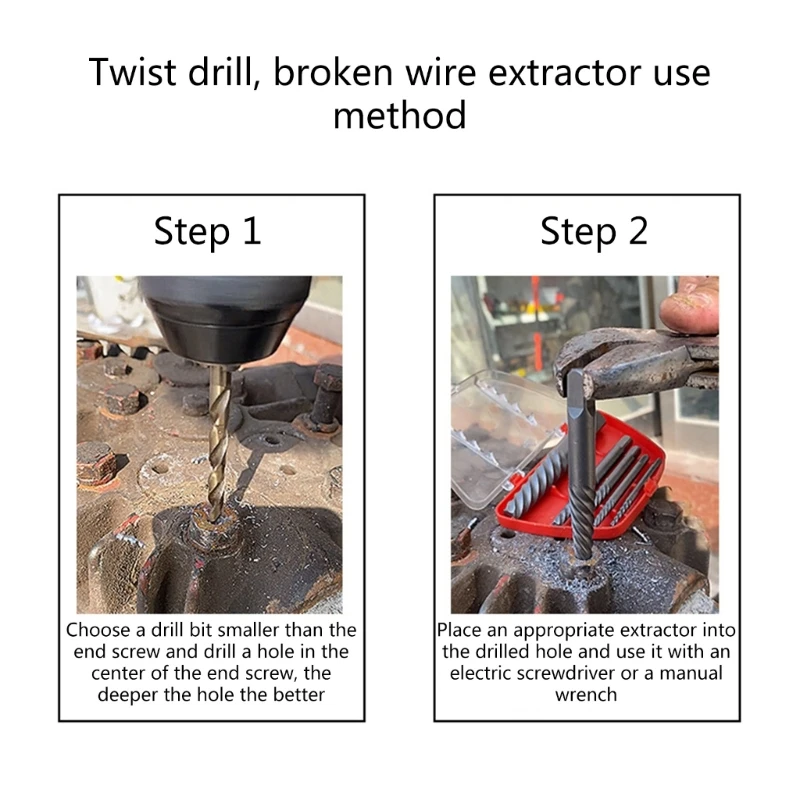 28 ชิ้น Impact Damaged Nut Screw Remover Extractor Socket ชุดเครื่องมือกำจัดชุด Nut สกรูกำจัดซ็อกเก็ตประแจ