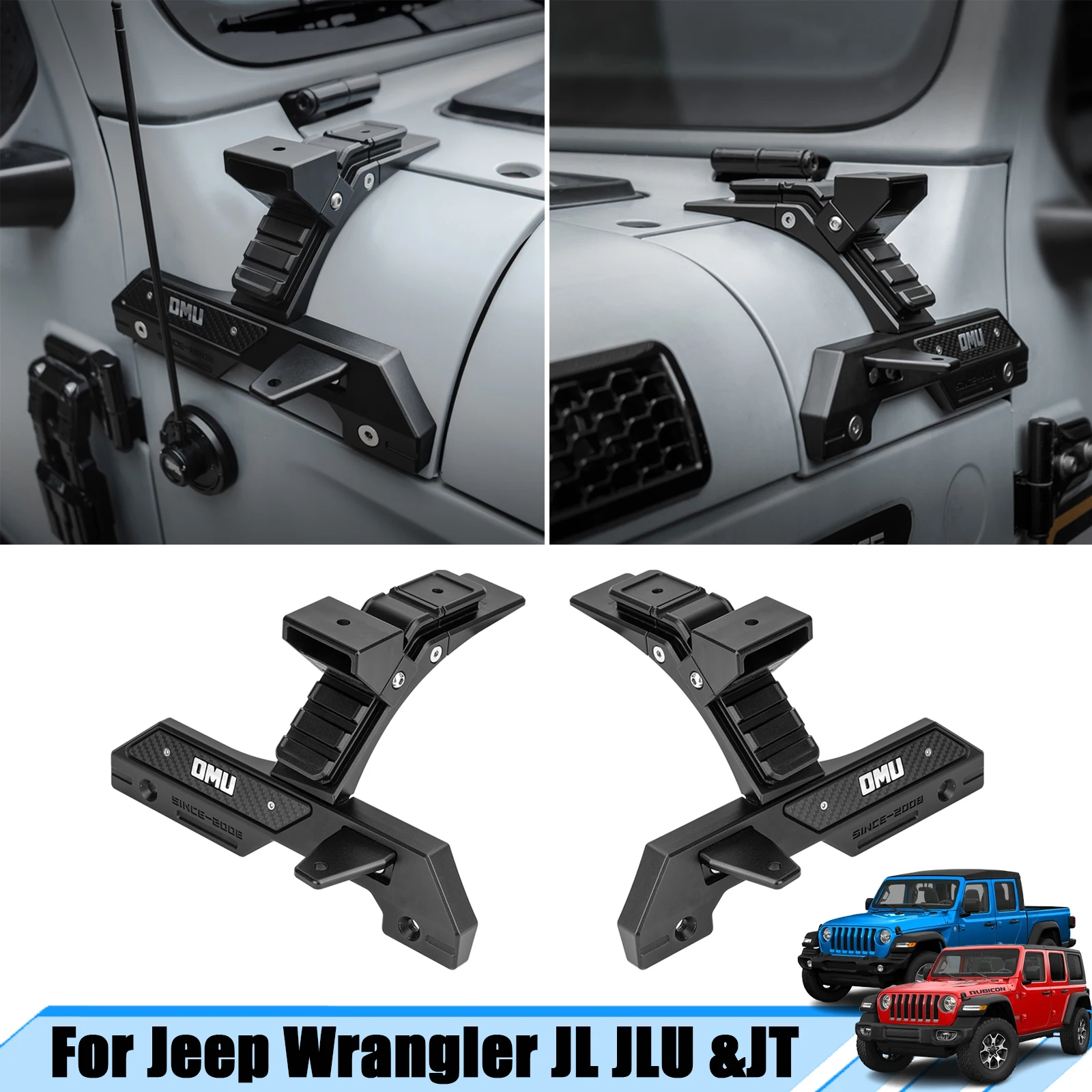 OMU 4x4 A-Pillar Lighting System Mounting Bracket For Jeep Wrangler JL & Gladiator JT 2018-2024 For Offroad Fog Light Work Lamp