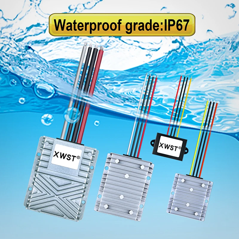 Waterproof IP67 DC DC Converter 12V 24V 36V 48V to 60V Voltage Regualtor 0.6-40A Boost Power Inverter Supply 60V Output CE RoHs