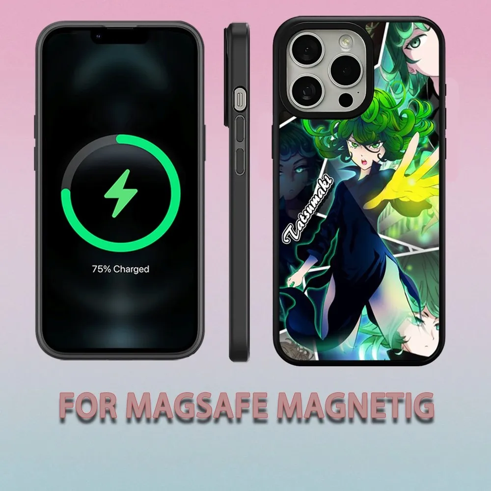 O-One Punch Man Tatsumaki Phone Case For iPhone 15 14 13 12 11 Pro Max Plus Magsafe Magnetic Wireless Charging Cover