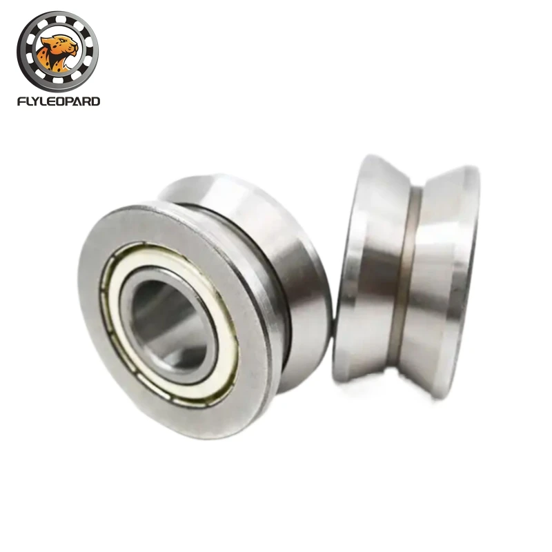 

LV202/41ZZ LV202-41 ZZ V Groove Guide Roller Bearing (1PC) LV202-41ZZ V-41 RV202/15.41-20 15x41x20 Double Row Balls ABEC-5