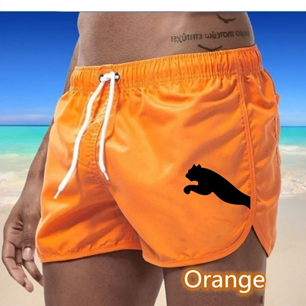 2025 summer new beach shorts Men's swimming sports swimsuit men's swimsuit swimsuit Sexy beach shorts surfboard men's clothing p