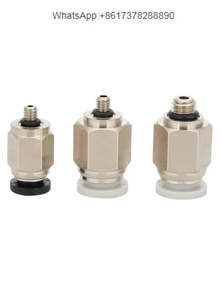 10Pcs PC Micro Mini Quick Pneumatic Connector PC4-M3/M5/M6 External Thread Quick Plug Small Hexagon Direct Pass