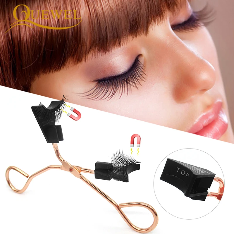 Quewel magnético cílios lash lift 2 ímãs cílios kits de maquiagem natural 3d falso vison cílios clipe conjunto não aplicar ferramentas de cola