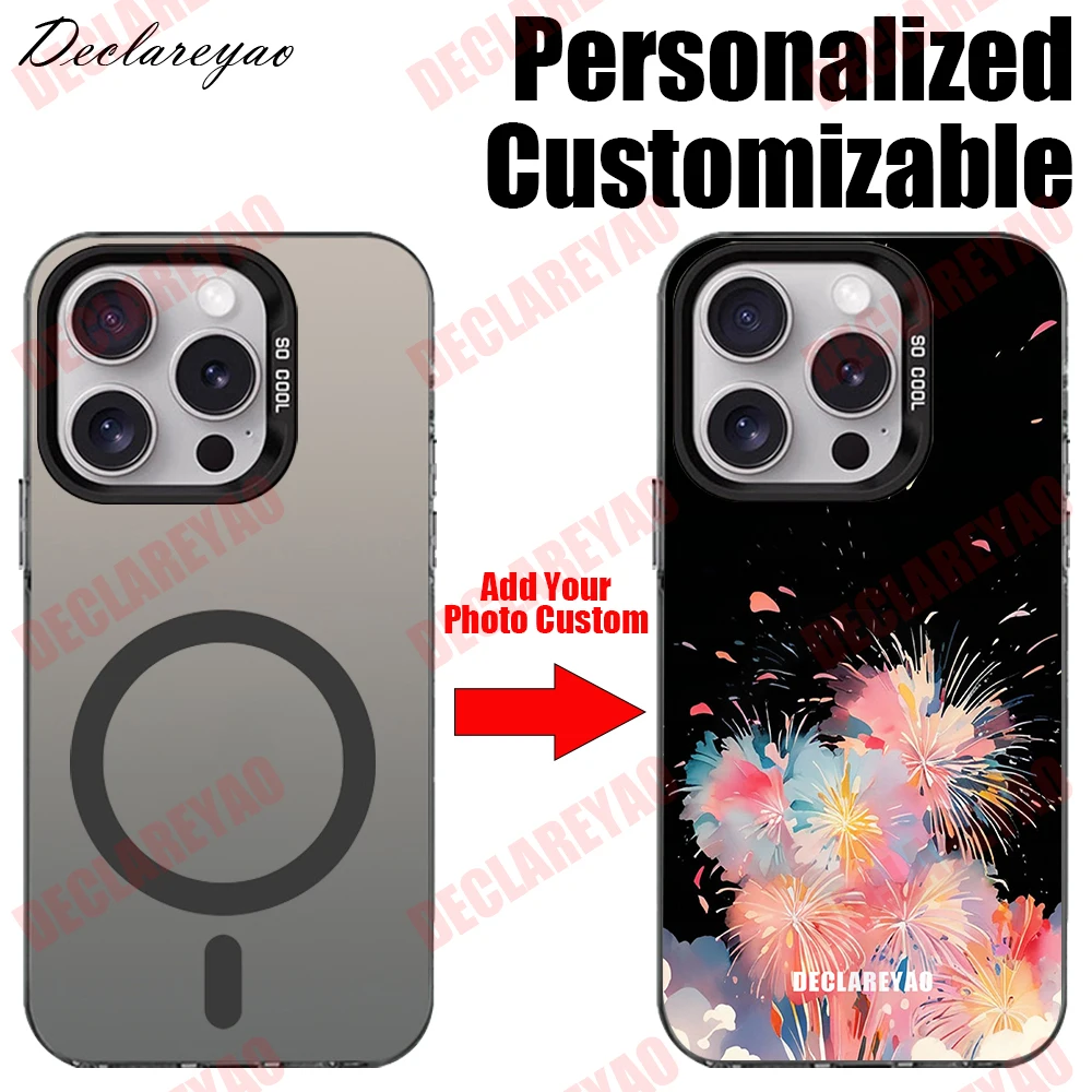 

Personalized Customizable DIY Photos For MagSafe Coque For Apple iPhone 17 Air 16 Plus 16e 15 14 13 12 11 Pro Max Cases Covers