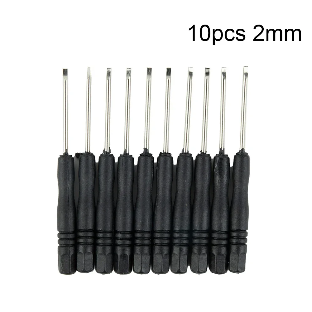 Repair Tool Screwdrivers 10Pcs 2mm 82mm / 3.22Inch Cross Screwdrivers Hand Tools Slotted Screwdriver Practical