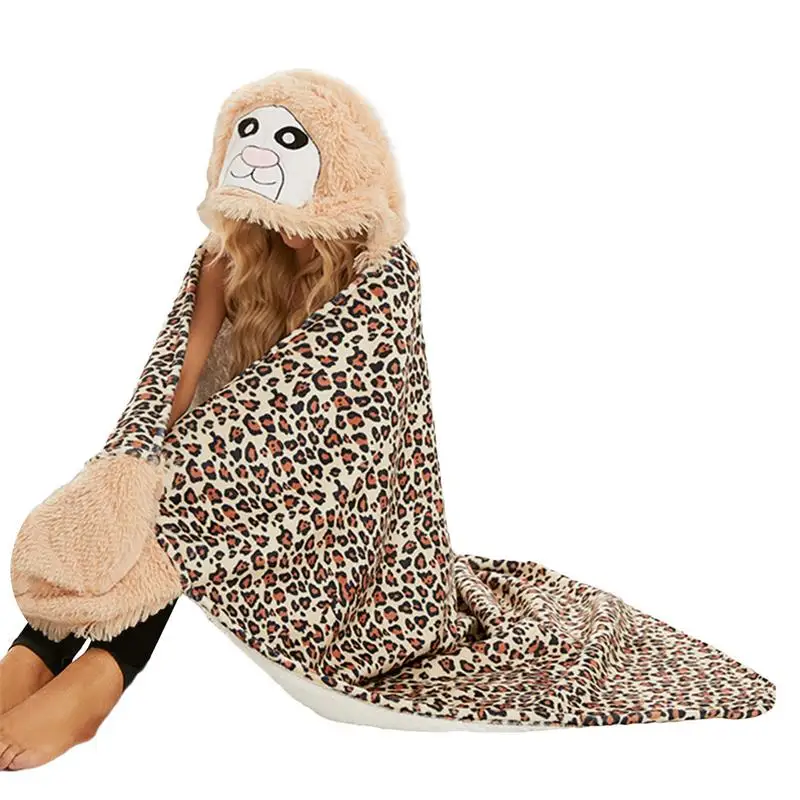 

Wearable Blanket Adult Flannel Blanket With Seal Design Sweatshirt Funny Fuzzy Christmas Gift Hoodie Soft Blanket For Bed