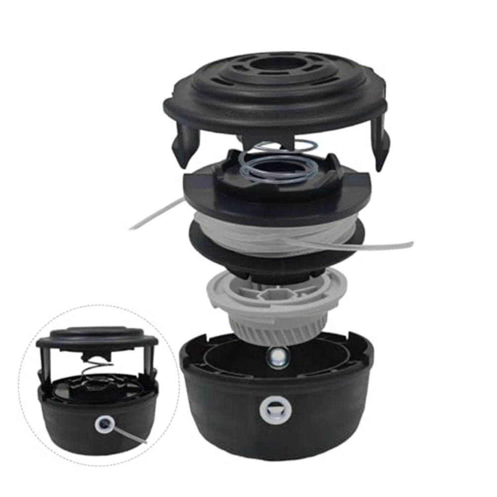 311759012 Trimmer Head Assembly for Homelite - ABS Nylon Construction Includes Left Hand Thread Nut Pre Wound 20ft Line