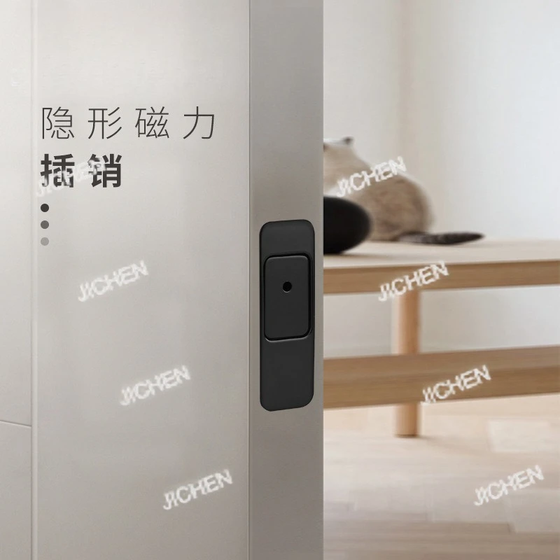 مزلاج مغناطيسي غير مرئي، باب دخول الباب الخشبي، مزلاج مخفي، باب مزدوج، كتم الصوت التلقائي #3
