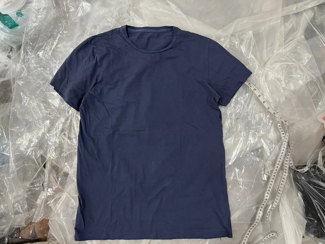 

RRL Men's Vintage Unbranded Cotton Jersey ort Sve T-irt Waed Tee Colors round Ne Summer Casual Faion Trend