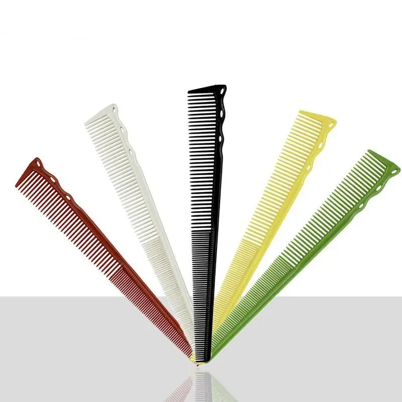 {+} 1Pcs Barber Cutting Comb Dual Density Teeth Anti Static Plastic Hair Comb Professional Salon Home Hairdressing Styling Tool