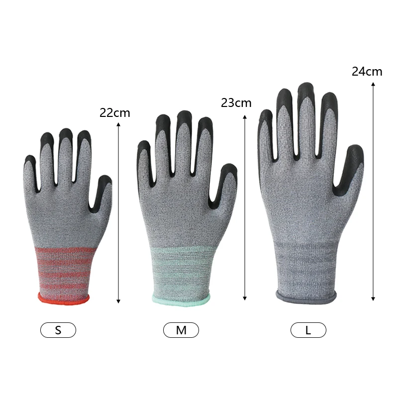 1Pair Anti Cutting Gloves Anti-vibration Anti-smashing Anti-collision Wear Resistant Gloves Outdoor Cycling Rescue Safety Gloves