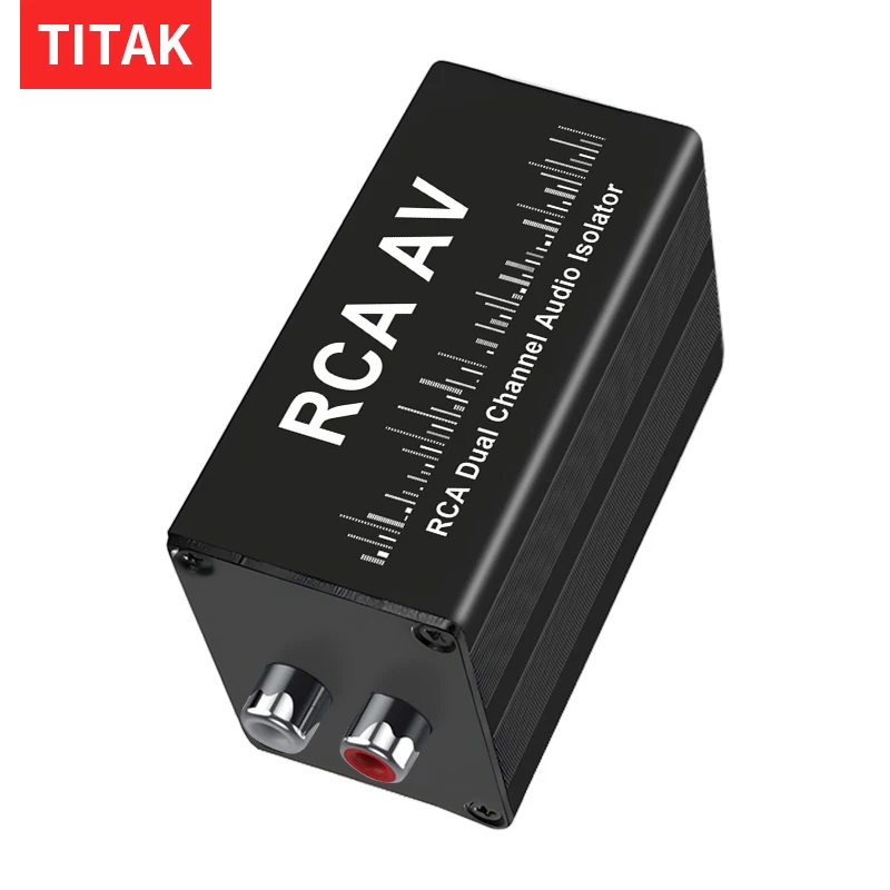 Professional Audio Signal Isolator Noise Filter Musical Portable 2 Channels RCA Ground Loop Isolator Accessories for Studio