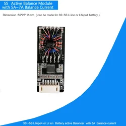 4S 12V Lifepo4 Battery active Balancer and equalizer of 14.6V Battery System with 5A Balance current