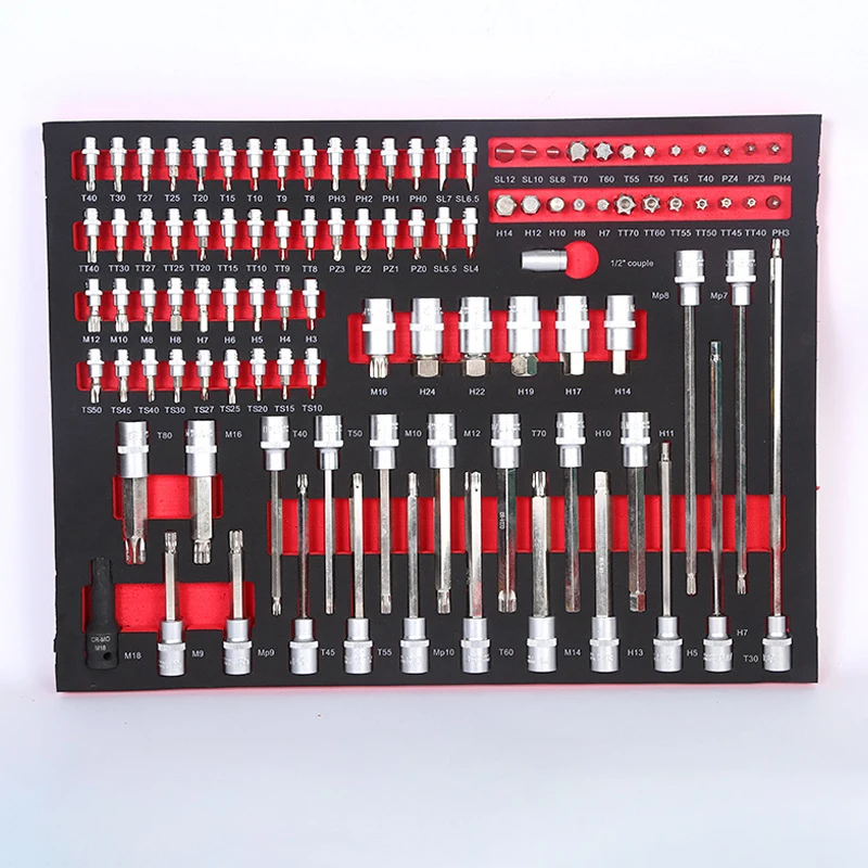 252PCS mechanic tool Kit Car Repair Socket Set Hand Tool Sets trolley heavy duty tool set with 7 drawers cabinet