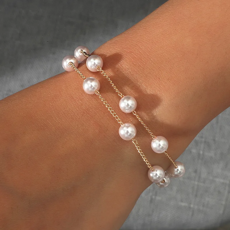 bracelet with pearls Jewelry for Women, Hypoallergenic Gift & Party Bangles Chain Accessories